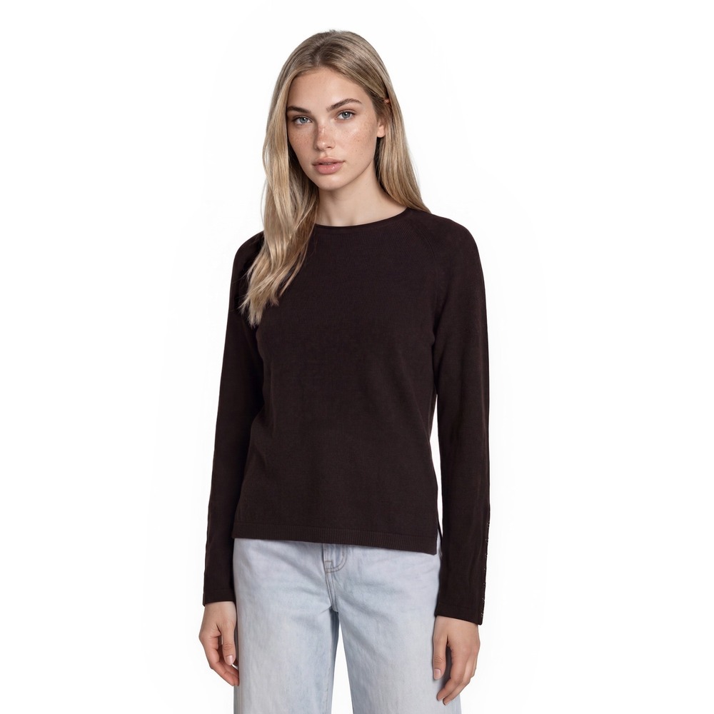 NEW J.McLaughlin Brown Jamey Sweater Women's Size Medium Cotton Classic